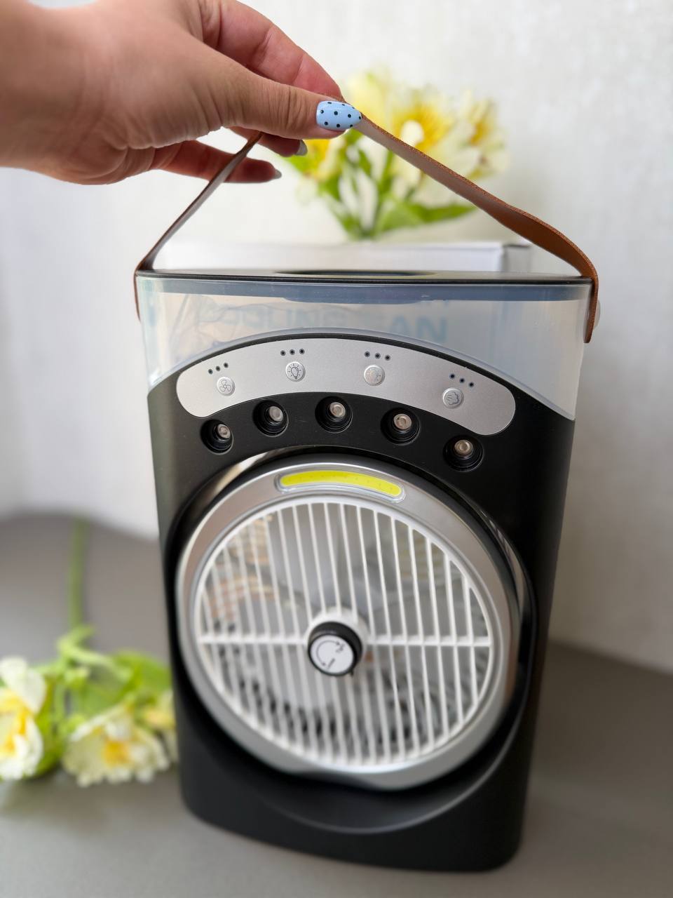 پنکه شارژی مه پاش LED دار رومیزی | 3600 میلی آمپر ساعت - Image 6