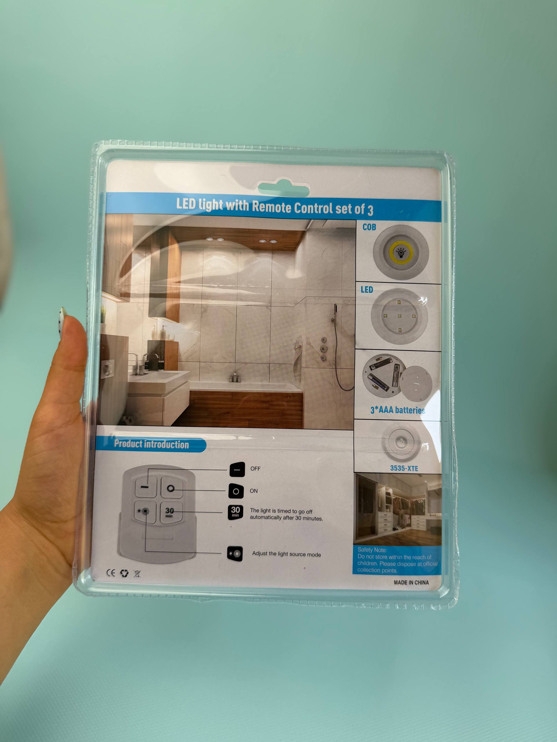 چراغ زیر کابینتی ریموت دار اورجینال 3in1 بسته 3 عددی - Image 11