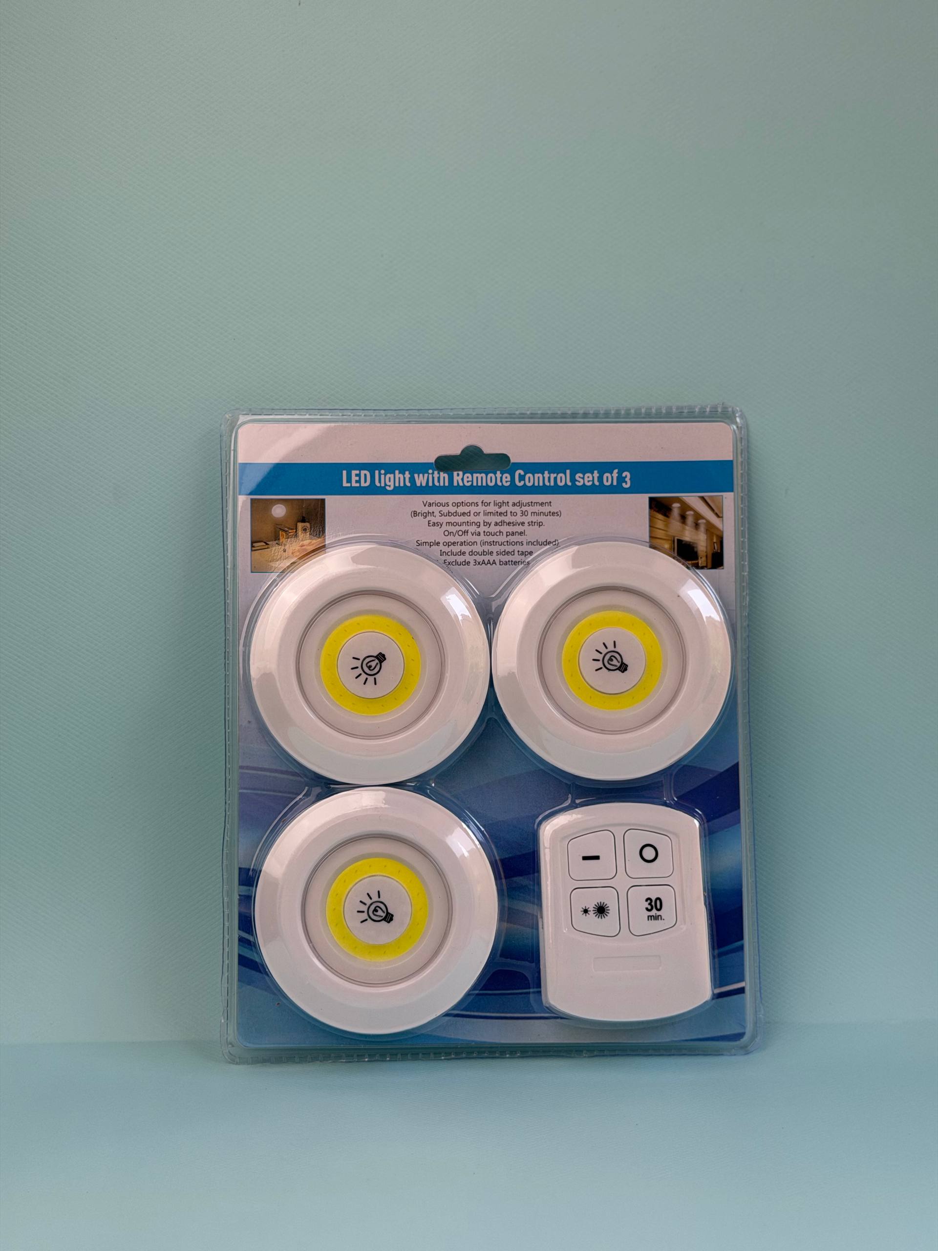 چراغ زیر کابینتی ریموت دار اورجینال 3in1 بسته 3 عددی - Image 12